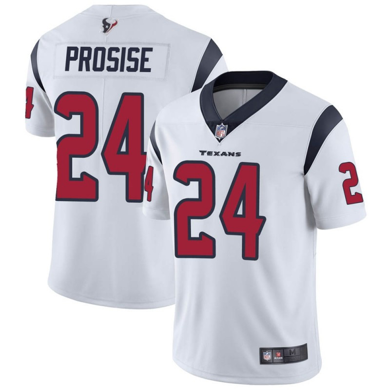 Men's Houston Texans #24 C.J. Prosise New White Vapor Untouchable Limited Stitched Jersey